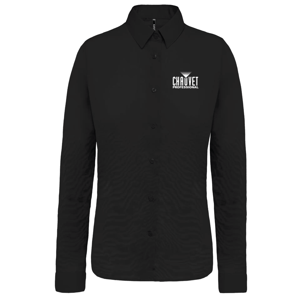 Damesblouse in popeline met lange mouwen
