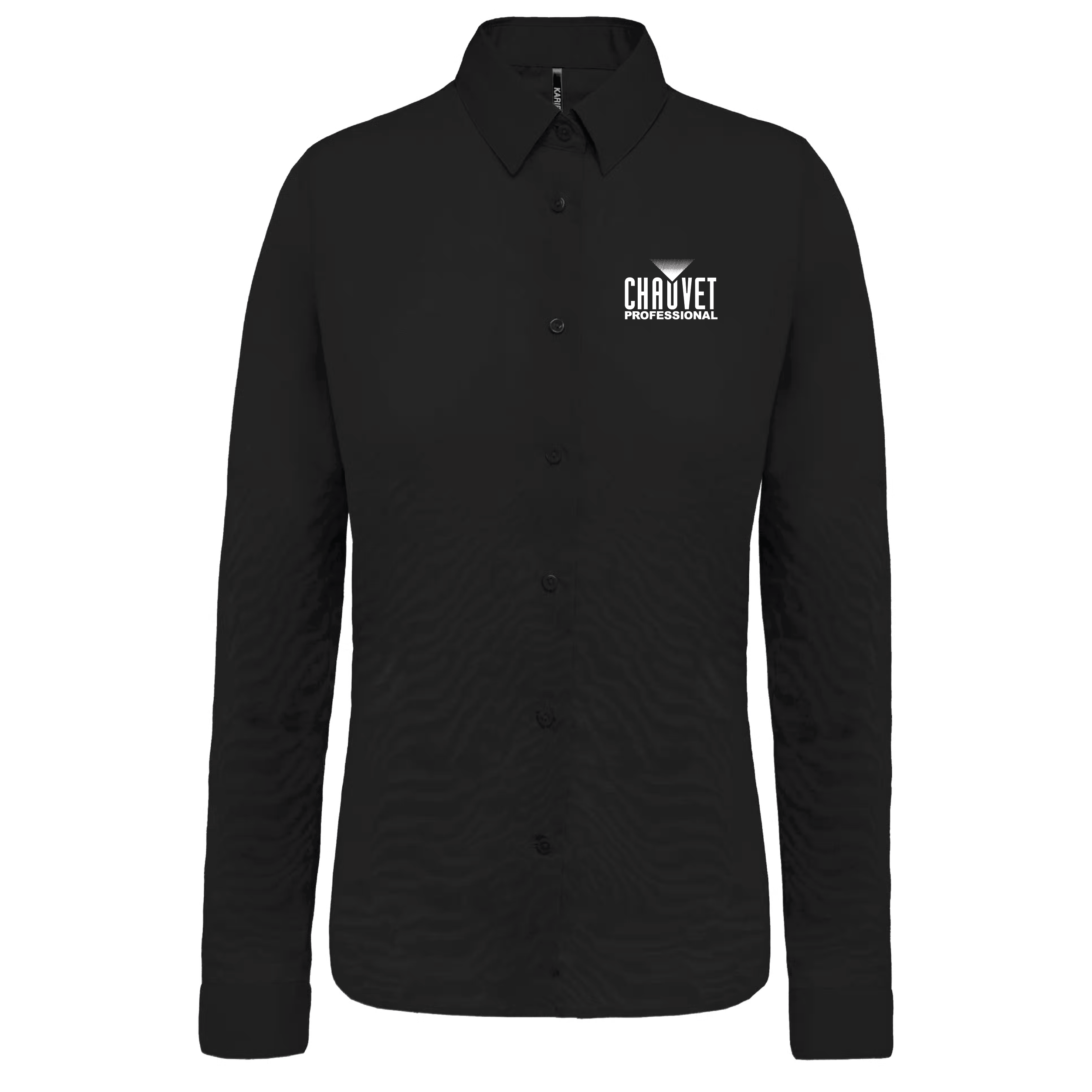 Damesblouse in popeline met lange mouwen
