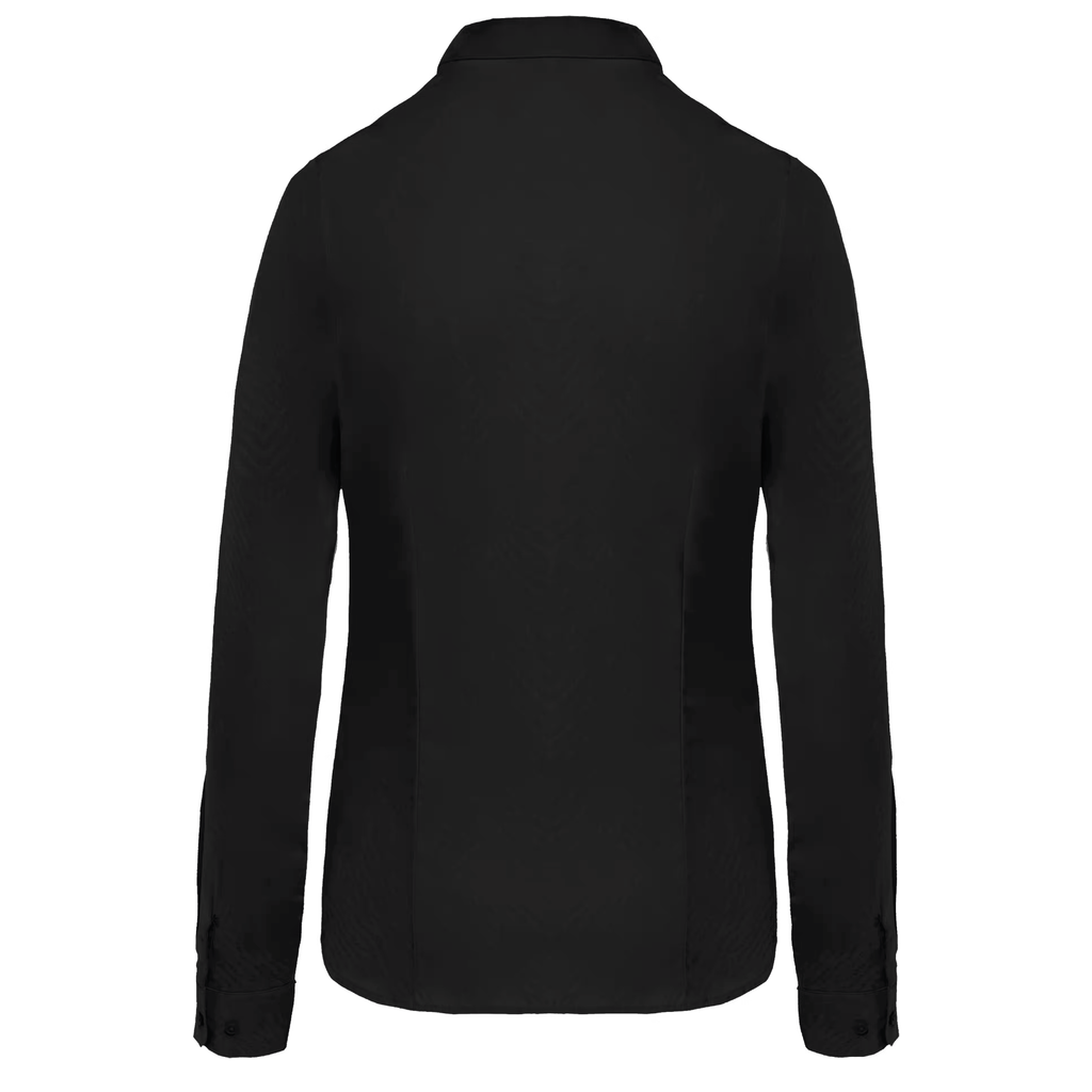 Damesblouse in popeline met lange mouwen